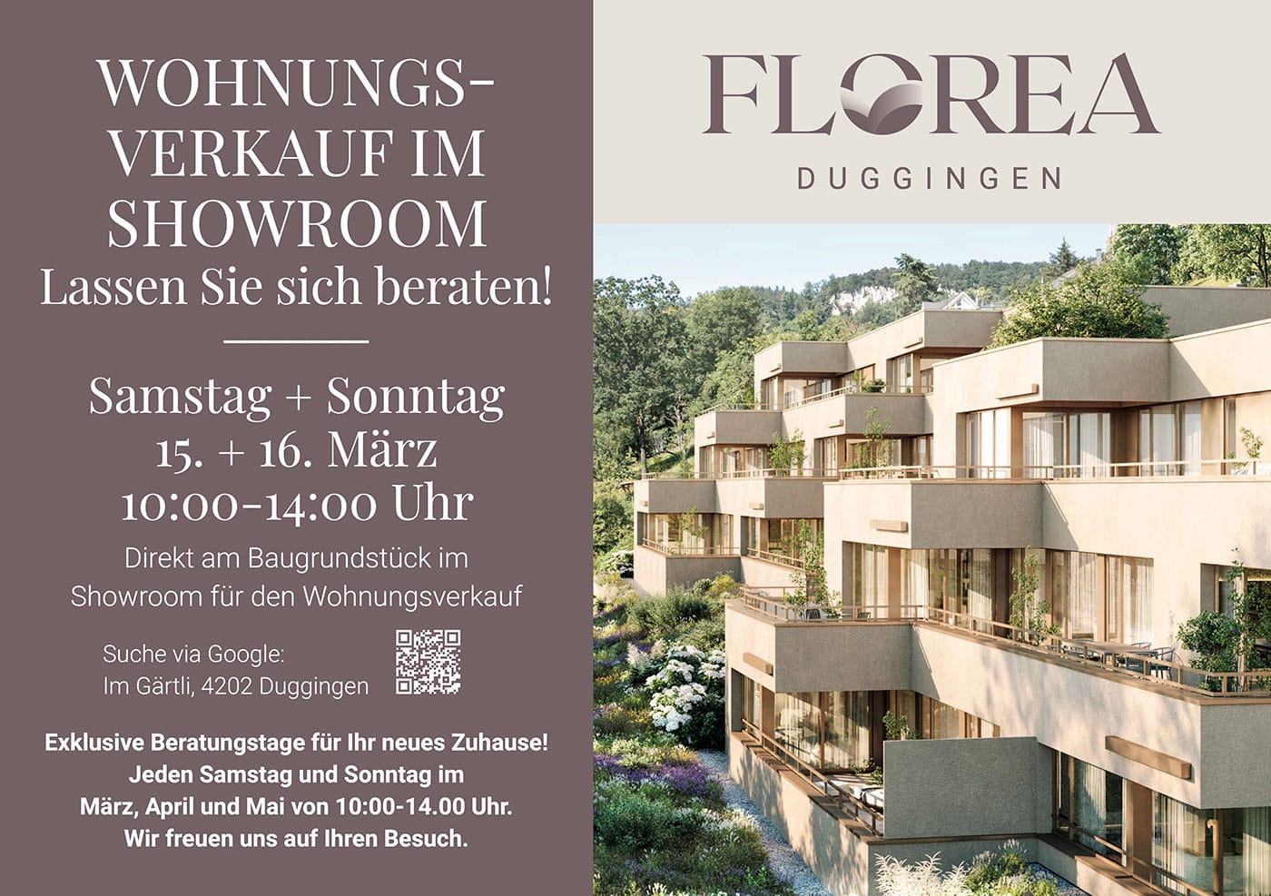 Florea apartment sale March 15 + 16, 2025  